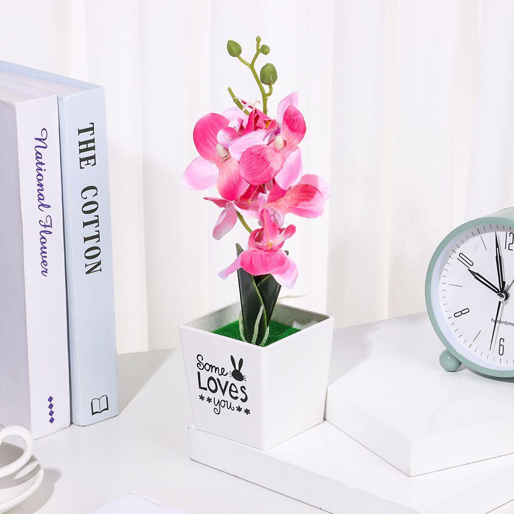 LANSEL Chậu Hoa Lan Nhân Tạo Để Bàn Trang Trí Tiệc