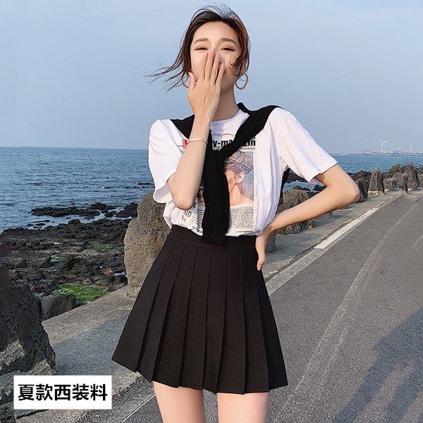 Chân Váy Xếp ly Kaki màu Chữ A Dáng ngắn Váy Thiết Kế xếp ly | BigBuy360 - bigbuy360.vn