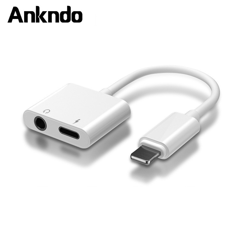 Dây cáp chia cổng sạc và tai nghe 3.5mm 4 trong 1 ANKNDO thích hợp cho Apple iPhone