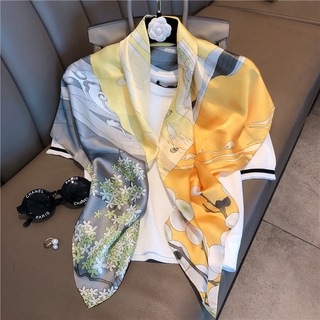 Khăn lụa 90x90cm in họa tiết hợp thời trang trẻ trung