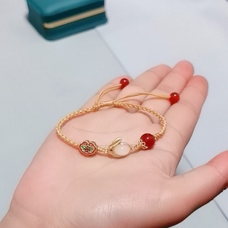 [Hàng Có Sẵn] Vòng Tay Hạt Đá Mã Não Đỏ Niche