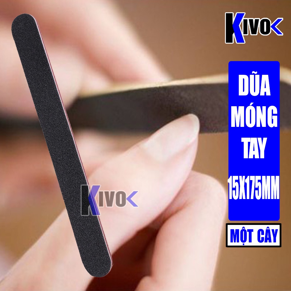 Dũa Móng Tay [COMBO 10 CÁI]1 DŨA MÓNG Mài Dũa Đánh Bóng Móng Chuyên Dụng Làm Nail Hai Mặt Đen - Dưỡng Móng Tay Nail Kivo