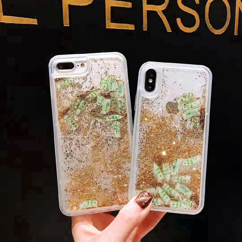 Ốp điện thoại kim tuyến nước lấp lánh cho iPhone 11 Pro Max 6 7 8 Plus XS Max XR