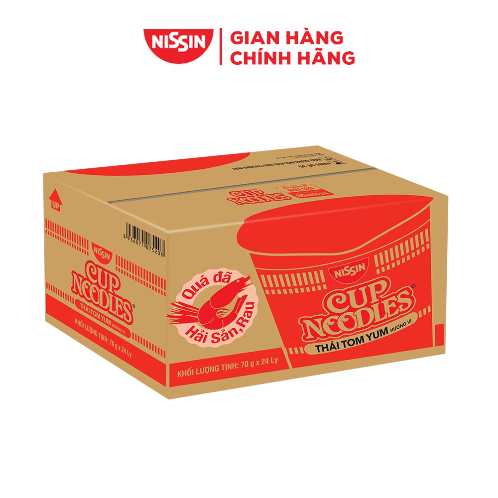 Thùng 24 Ly Mì Cup Noodles Hương Vị Thái Tomyum | BigBuy360 - bigbuy360.vn