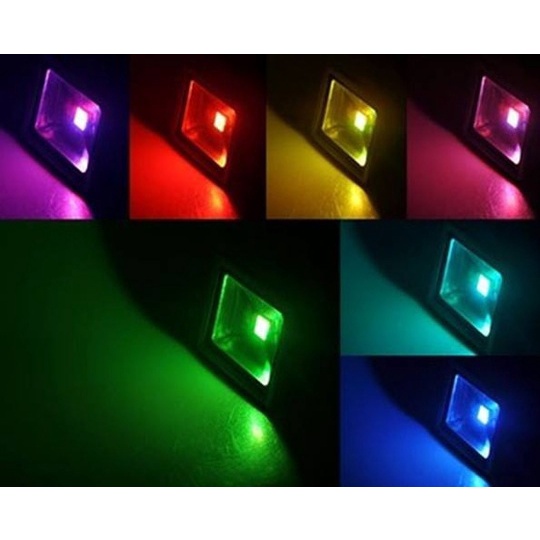 ĐÈN PHA LED ĐỔI MÀU RGB 10W BẢO HÀNH 6 THÁNG