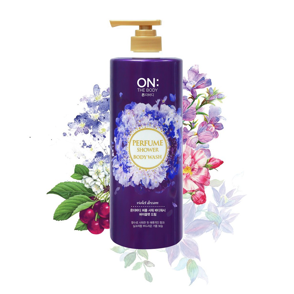 Sữa tắm dưỡng ẩm hương nước hoa On: The Body Perfume Violet Dream 1000g