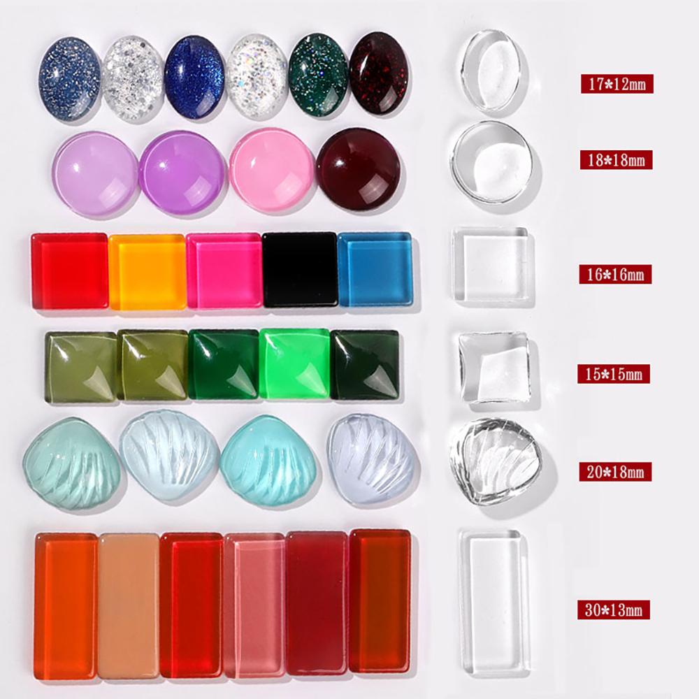 Hộp Vỏ Chữ Nhật Đựng Sơn Móng Tay UV Gel Màu Trong Suốt