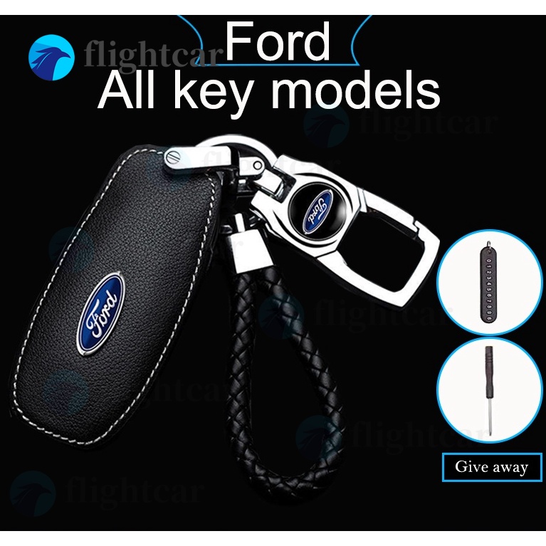 Vỏ Da Bảo Vệ Chìa Khóa Điều Khiển Từ Xa Cho Xe Hơi Ford Ranger Fiesta Everest
