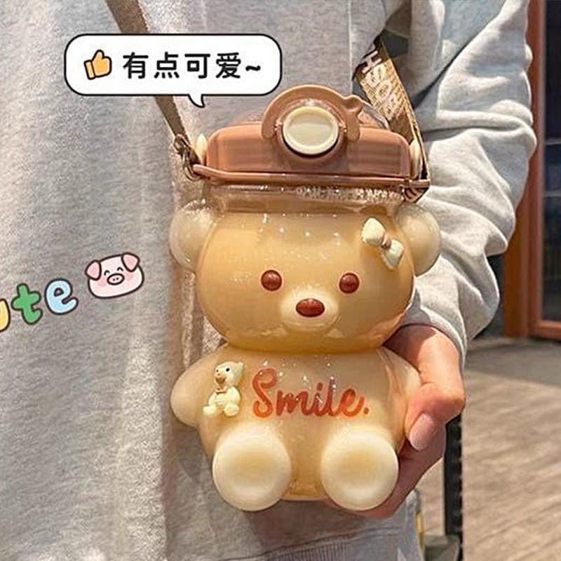 Bình nhựa uống nước hình gấu
