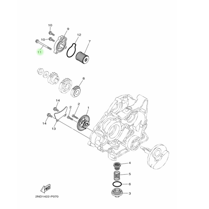 95022-06080 | Bu lông nắp che bộ lọc dầu Exciter 135, 150, 155