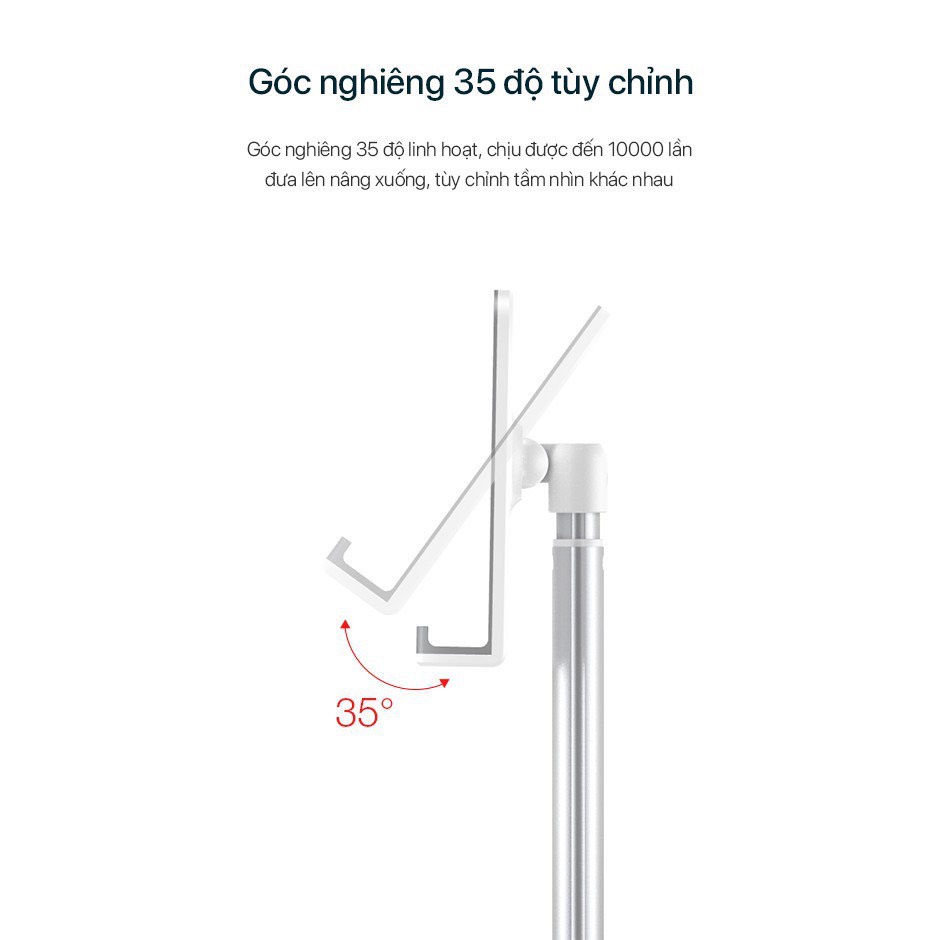 Giá Đỡ Điện Thoại/Máy Tính Bảng ROBOT RT-US04 Hợp Kim Nhôm Cao Cấp Tăng Giảm Chiều Cao Đế Vững Chắc Kiểu Dáng Nhỏ Gọn