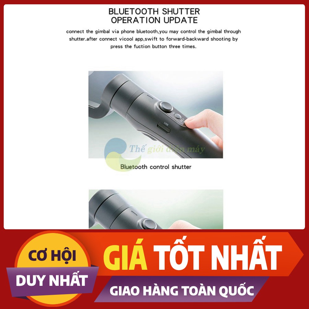 [SaleOff]  Tay cầm chống rung gimbal Feiyu Vimble 2s chống rung điện thoại, camera hành