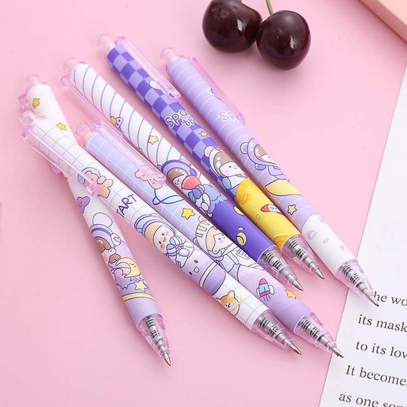 Bút Bi Mực Nước Kiểu Dáng Vũ Trụ Tím