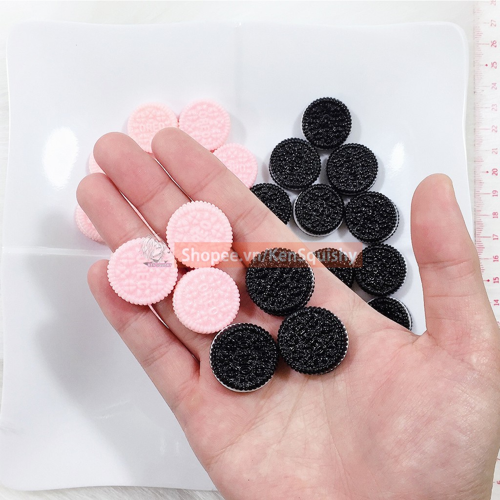 Charm Bánh Oreo Kem Trang Trí Slime / Ốp Điện Thoại / Mô Hình / Gắn Dép Crocs