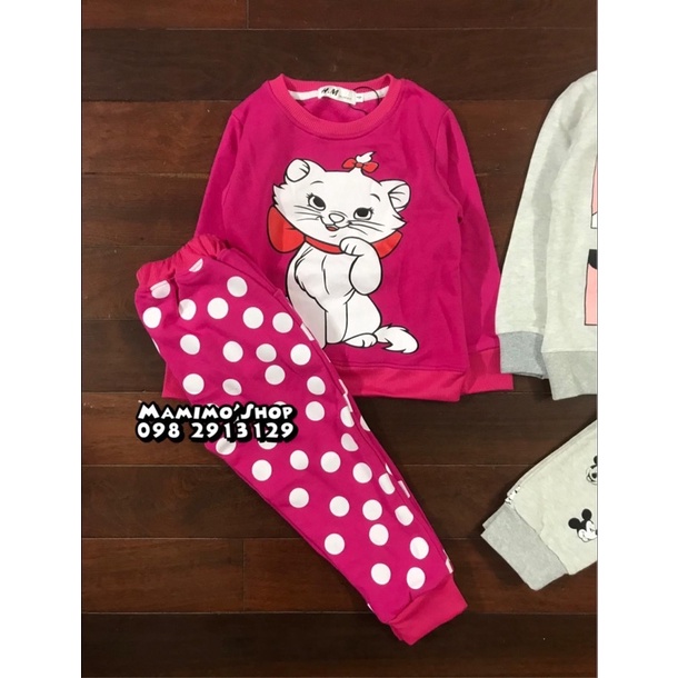 Bộ nỉ da cá bé gái