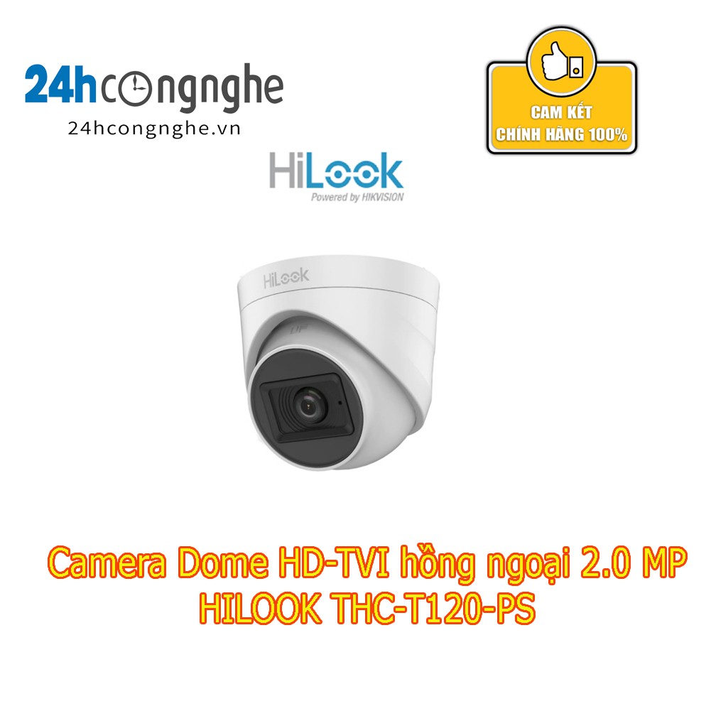 Camera Dome HD-TVI hồng ngoại 2.0 Megapixel HILOOK THC-T120-PS