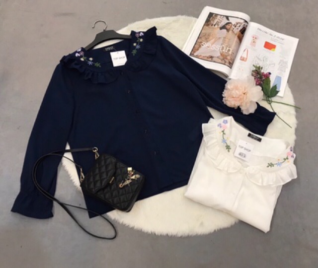 Sơ mi thêu hoa nổi