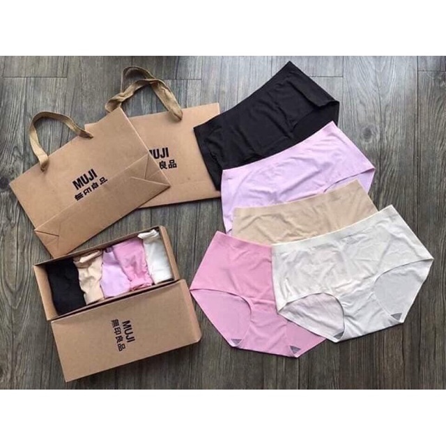 [⚡️CHỈ HÔM NAY] Hộp sét 5 quần chíp nữ muji không viền may kèm túi sách mặc siêu thích Hàng mới | BigBuy360 - bigbuy360.vn