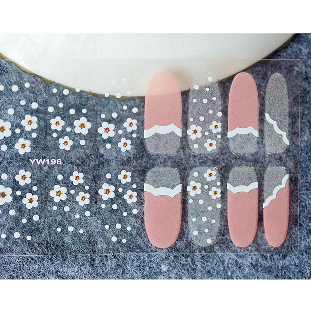 Sticker Dán Móng Trang Trí Hình Hoa Đào Dễ Thương