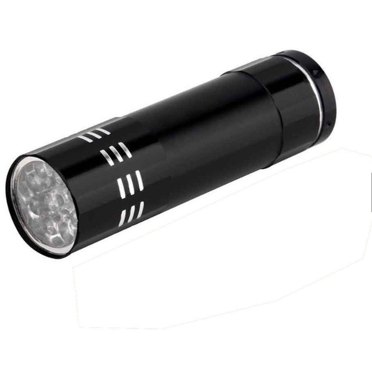 Đèn UV led 9 bóng Chicken 5D đèn pin phản quang tia cực tím nhỏ gọn hỗ trợ sơn phản quang phát sáng trong đêm tối