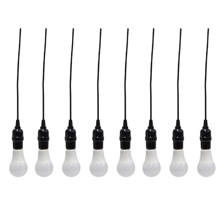 Bộ 8 đèn thả cổ điển Vintage bóng đèn led búp 12w