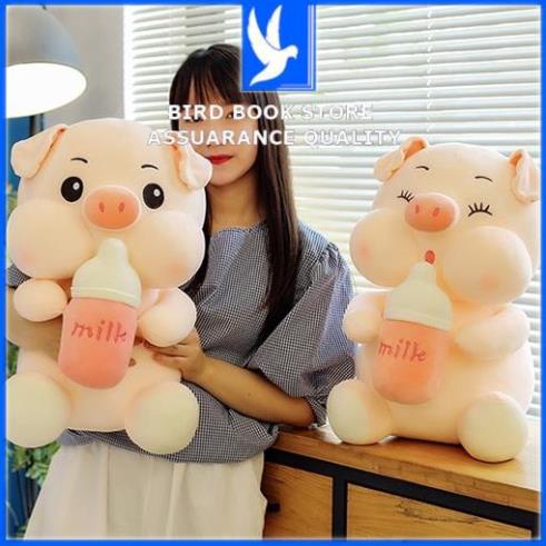 Gấu Bông Cho Bé ôm Ngủ Heo Ôm Bình Sữa, Heo Milk Siêu Dễ Thương Cute Đủ Size To Nhỏ Lớn Bird book