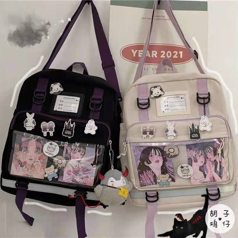 Balo Đi Học Cỡ Lớn Đa Năng Phong Cách Harajuku Thời Trang Nhật Hàn