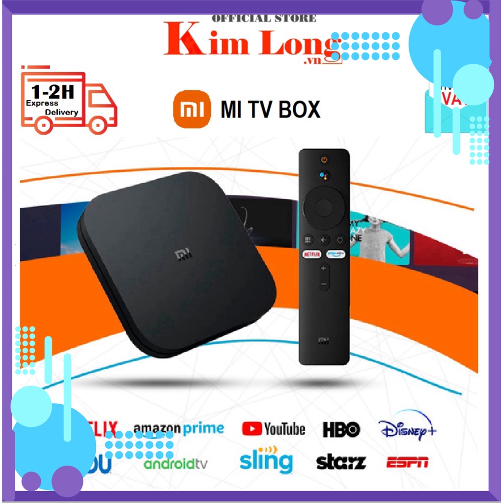 .... [BH12T, QTế] Tivi box Xiaomi Mibox S 4K I Mi TV Stick Tiếng Việt tìm kiếm giọng nói - Hàng chính hãng .......