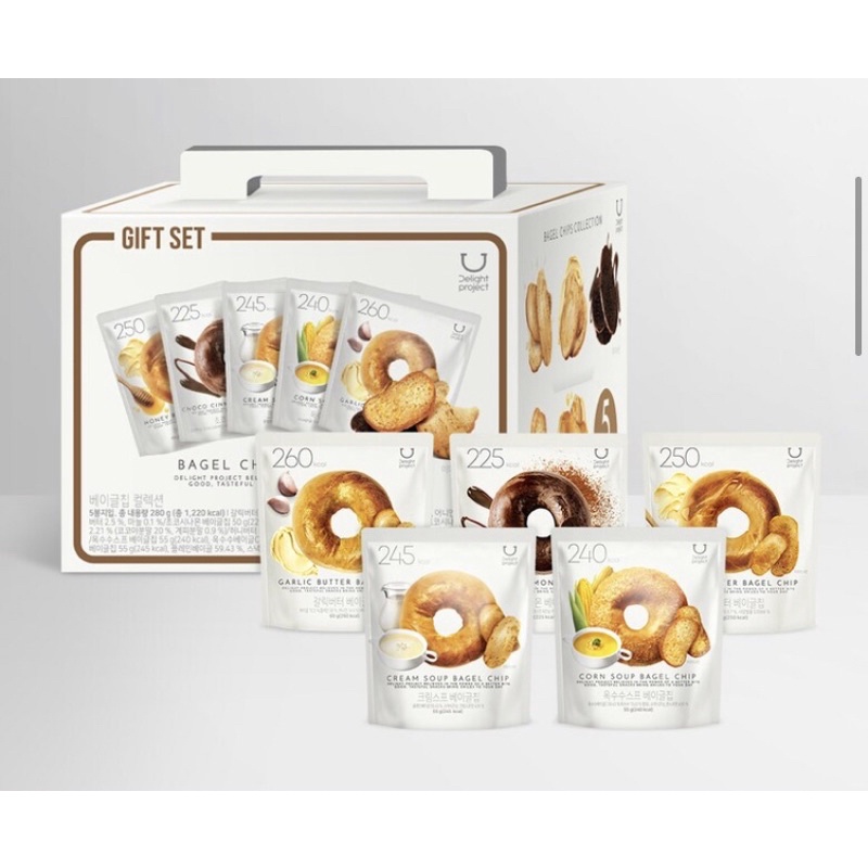 set quà tặng bánh Bagel Chip Delight Project