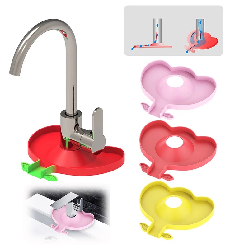 Tấm Silicone Gắn Vòi Nước Bồn Rửa Chén Nhà Bếp Nhanh Khô Có Thể Tái Sử Dụng