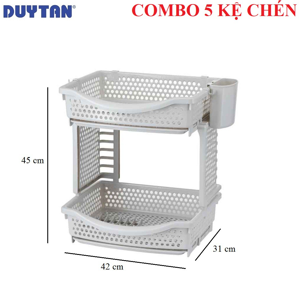 Combo 5 Kệ chén nhỏ Duy Tân cao cấp ( 45 x 31 x 42 cm) No.795