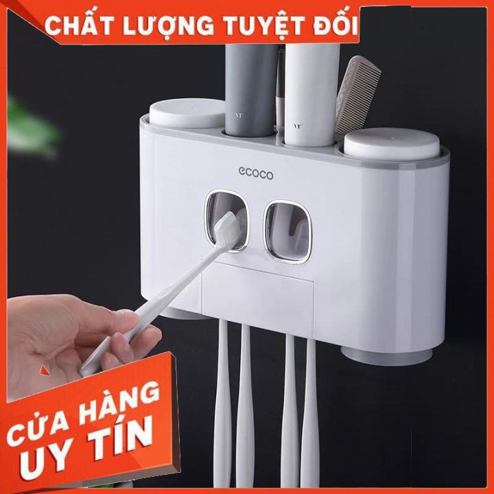 Nhả Kem Đánh Răng Cao cấp ECOCO (kiêm đựng bàn chải) - Sang trọng, Tiện dụng