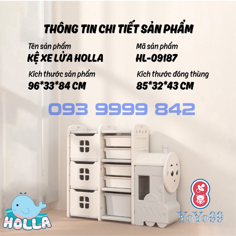 Kệ đựng đồ chơi hình xe lửa HOLLA - giao hỏa tốc HCM