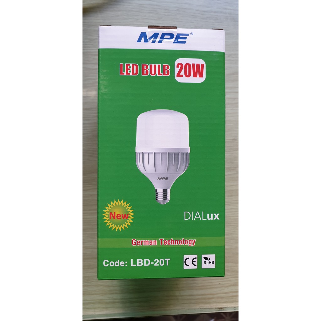 Đèn Led Bulb 20W MPE LBD-20 Trắng - Vàng