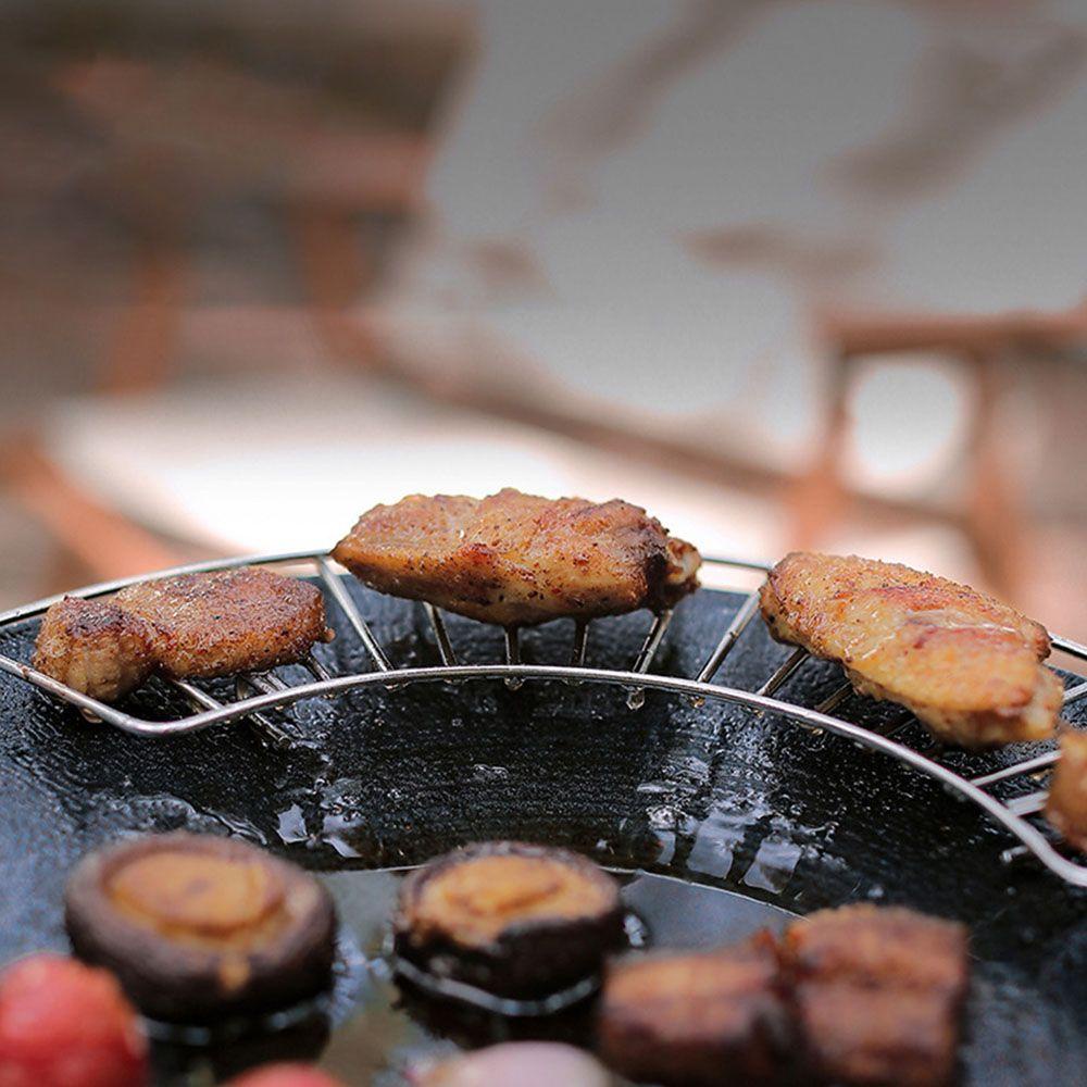 Vỉ Nướng Bbq Chịu Nhiệt Hình Bán Nguyệt 1 Ngăn Tiện Dụng