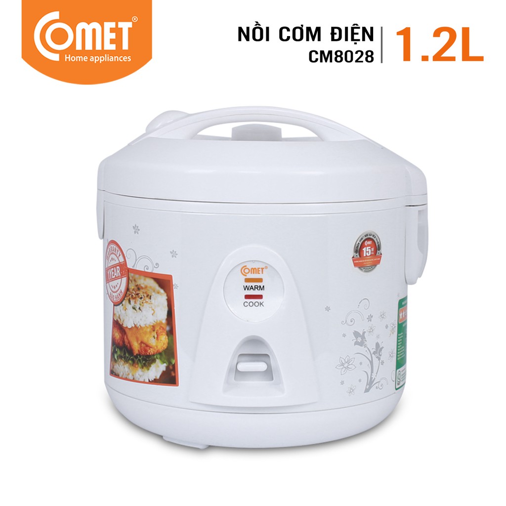 [Mã ELHADEV giảm 4% đơn 300K] Nồi cơm điện 1.2L Comet CM8028