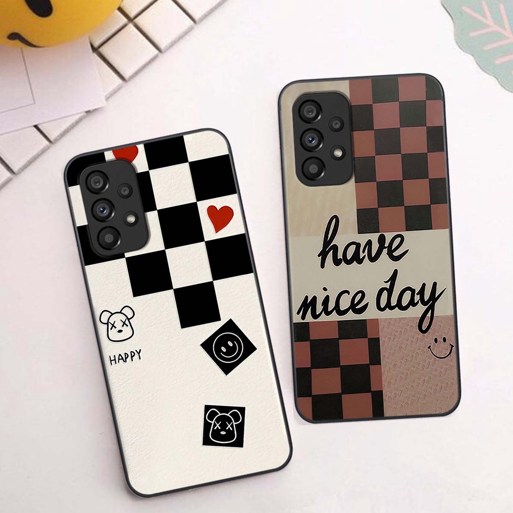 Ốp Samsung A13 / A23 / A53 caro trái tim cá tính, thời trang siêu đẹp, siêu phong cách