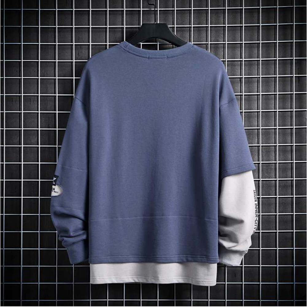 Áo Hoodies Nam Cổ Tròn Dài Tay Phối Lớp Tầng Hoạ Tiết Chữ Style Hàn Quốc ZENKODLMEN AO TOP NAM 90000155C | BigBuy360 - bigbuy360.vn