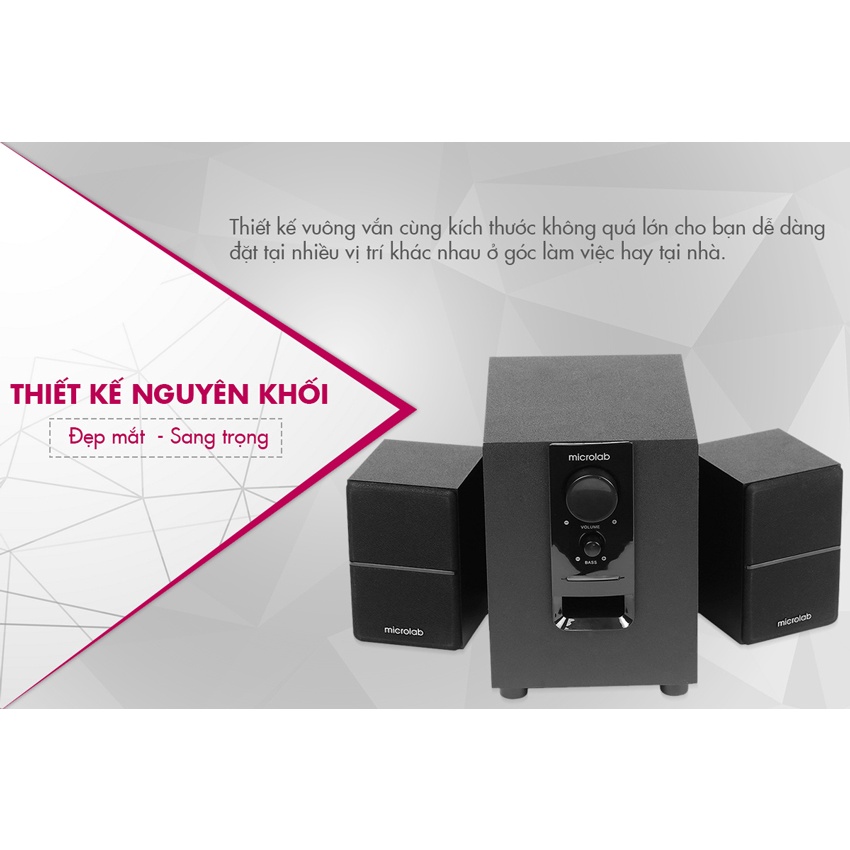 LOA VI TÍNH BLUETOOTH MICROLAB M106BT/2.1 10W ( Đen ) Chính Hãng