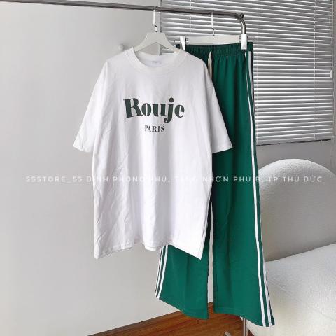 Quần suông thể thao 2 sọc rút dây bản to - Culottes ống rộng cạp cao trẻ trung, thiết kế năng động, thoải mái Ulzzang