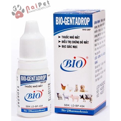 Nước Nhỏ Mắt Bio Gentadrop 10ml Cho Thú Cưng Chó Mèo
