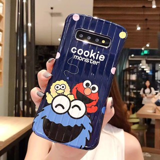 Samsung Galaxy S8 9 10 plus Note 8 9 Ốp lưng dễ thương Cartoon Sesame Street Soft TPU