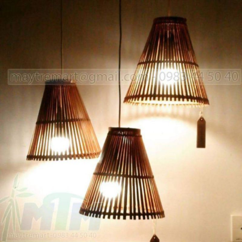 Combo 5 chao đèn tre nơm xòe 30cm