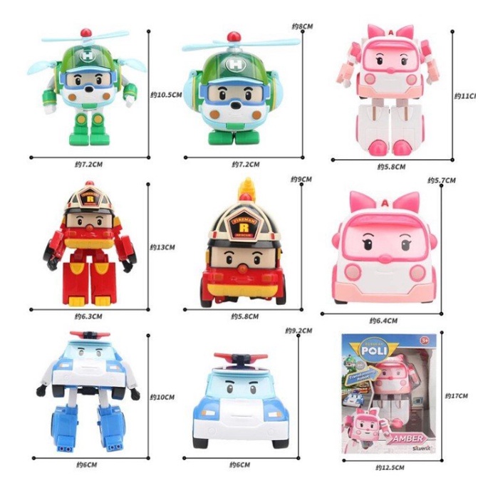 Đồ chơi biến hình biệt đội xe cứu hộ robocar poli cho bé