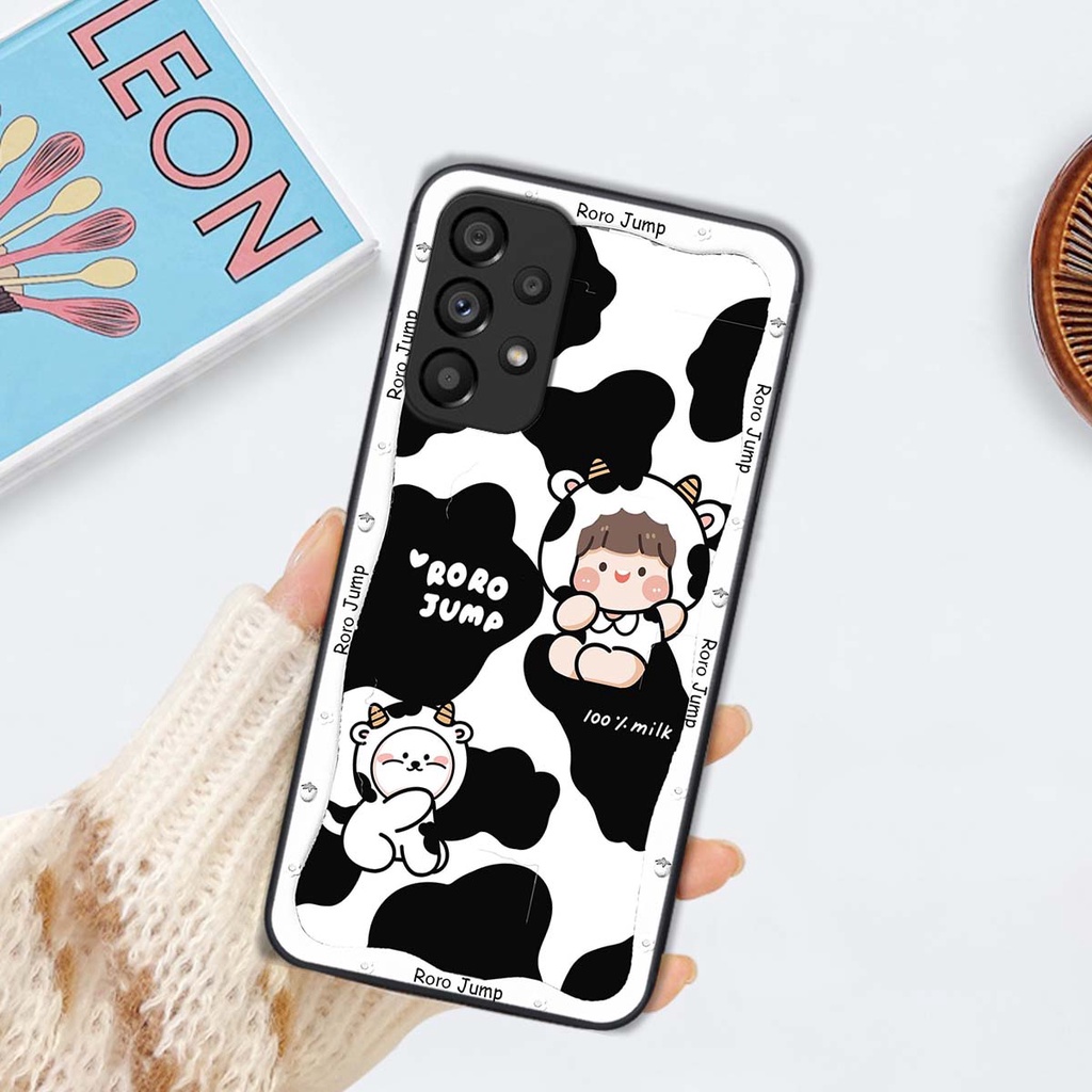 Ốp lưng Samsung A13 / A23 / A33 / A53 / A73 5G in hình gấu cute,bò sữa 3D cute dễ thương bảo vệ điện thoại.