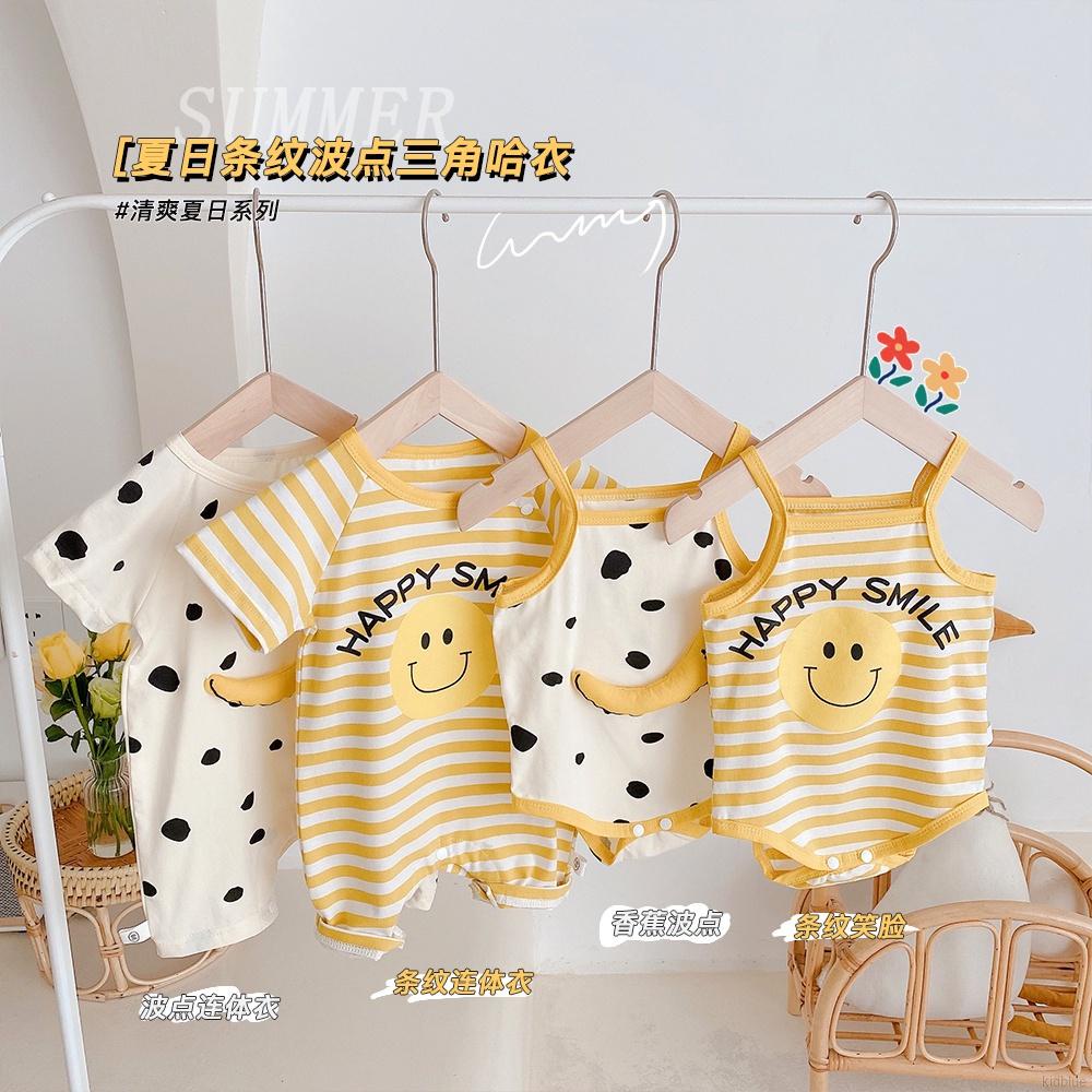 Áo liền quần không tay phong cách Hàn Quốc dễ thương cho bé 0-2 tuổi