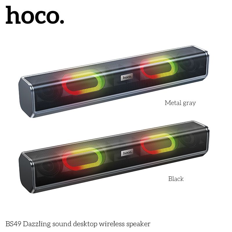 CHÍNH HÃNG Loa Bluetooth HOCO BS49 Loa Đèn Led,Âm Thanh Siêu Hay,Bass Sâu Dùng Cho Tivi,Máy Tính,Điện Thoại Bảo Hành 12T