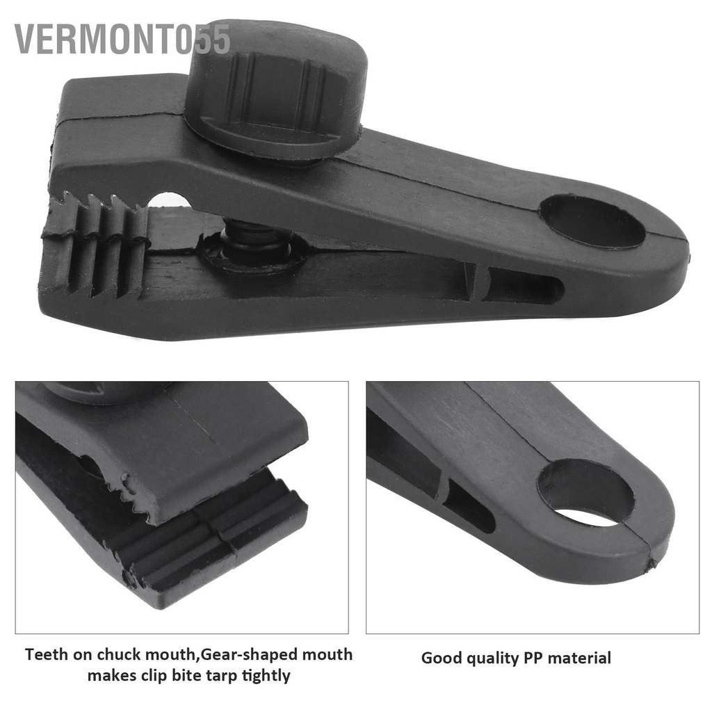 Có thể bán buôn 10 cái Lều Kẹp Tarp Mái hiên tức thì Cắm trại ngoài trời Chống gió Phụ kiện khóa cố định Vermont055 Hàng giao ngay