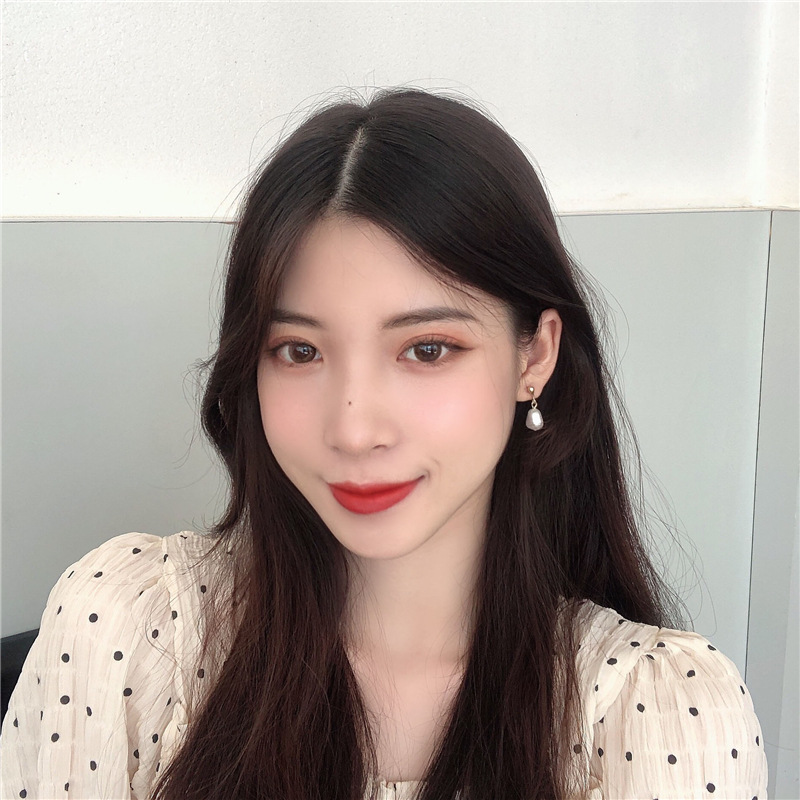 Bông tai kim bạc S925 phối ngọc trai đơn giản thanh lịch cho nữ