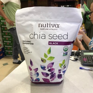 [COMBO 5 Túi] Hạt Chia Đen NUTIVA 907g